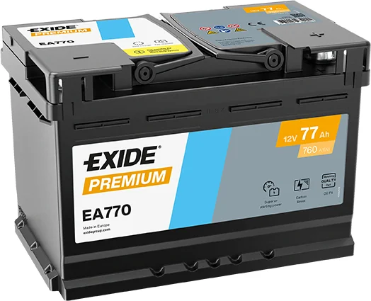 EXIDE Premium 12V 77Ah 760A EA770