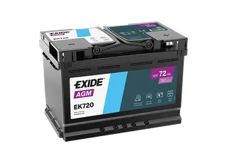 Exide Start-Stop AGM 12V 72Ah 760A EK720