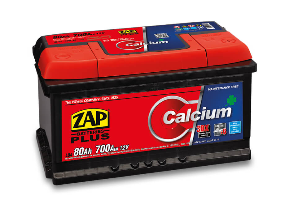 ZAP Calcium Plus 12V 80Ah 700A